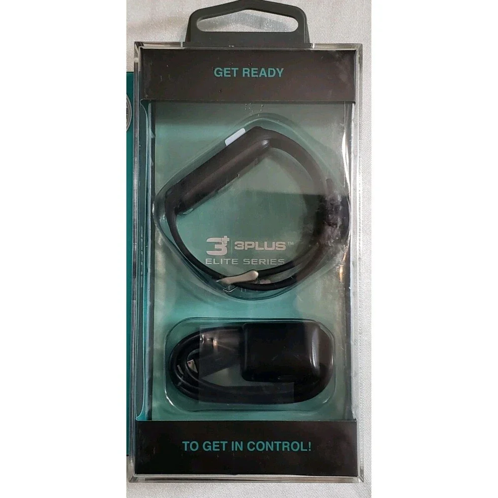 New 3 Plus 3 HR Black Elitete Series HR Activity Tracker with Heart Rate Monitor